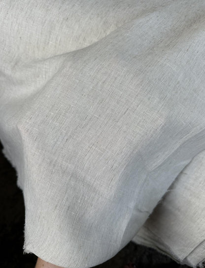 Heathered Beige 100% Linen sold by the half yard | Lightweight linen for apparel and home decor