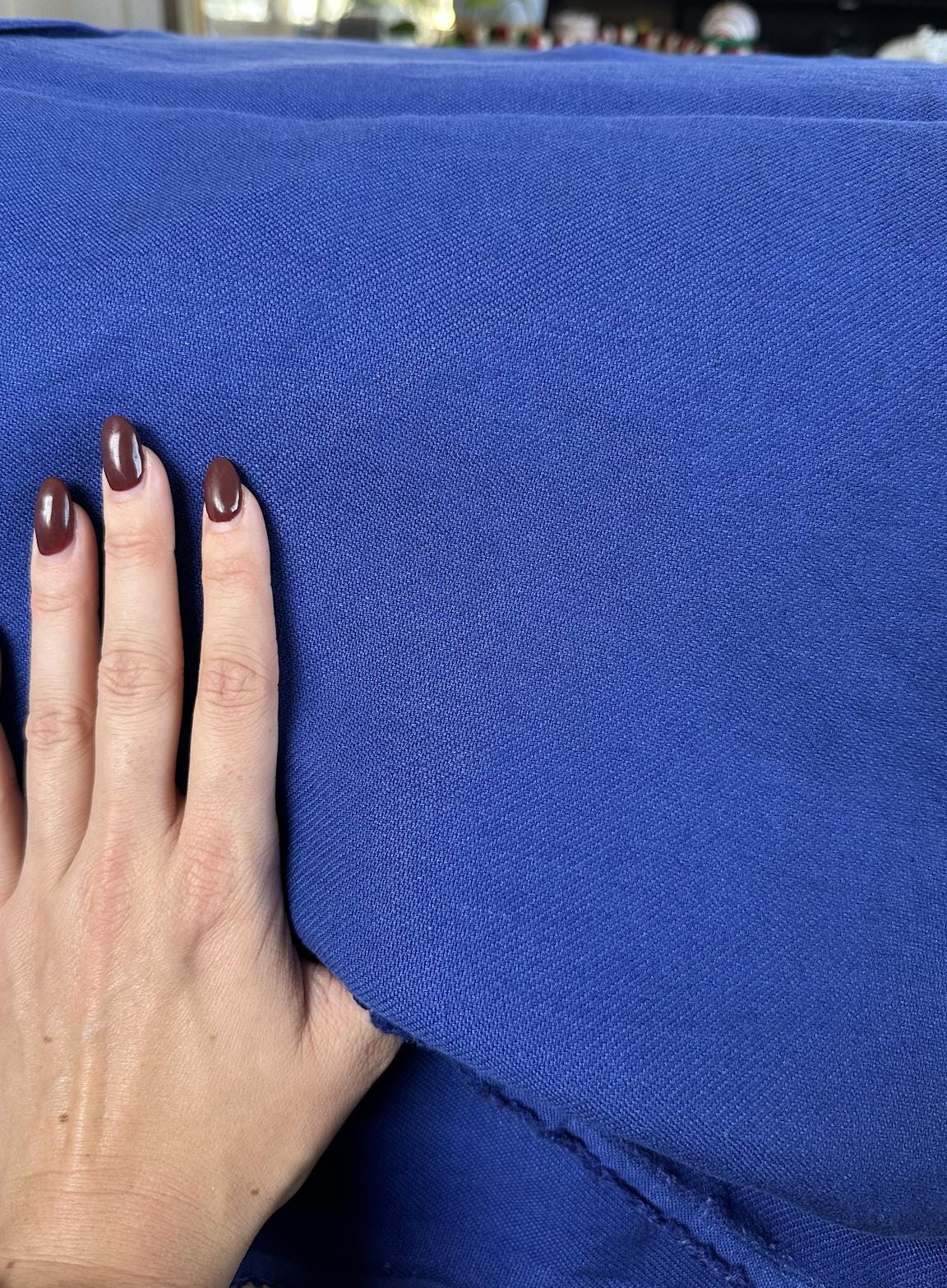 Blue 100% Linen sold by the half yard | Light- to medium-weight linen for apparel and home decor