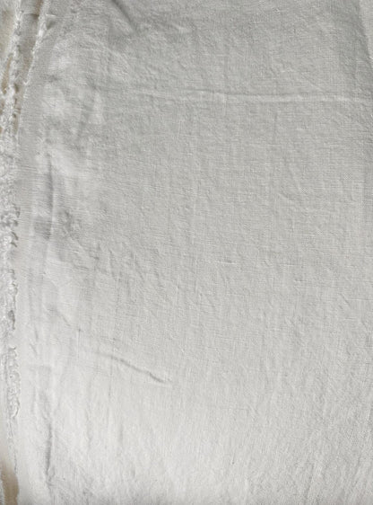 Cream 100% Linen sold by the half yard | Medium-weight linen for apparel and home decor