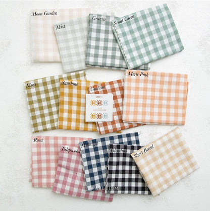 Camp Gingham in Midnight by Fableism Fabric sold by the 1/2 yard | Navy plaid 100% Cotton woven fabric for quilting, clothes
