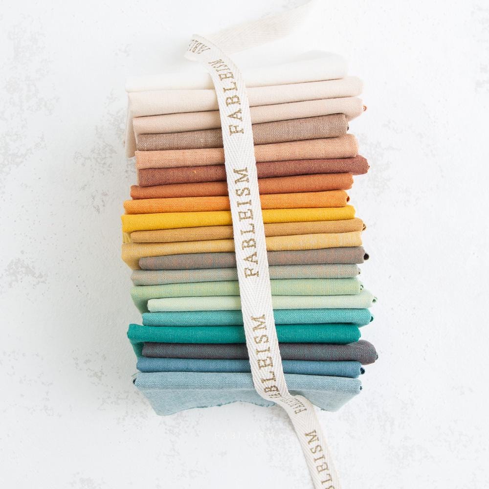 Watercolor Wovens Landscape Fat Quarter Bundle | Fableism cotton bundle for quilting and sewing with 20 pieces, earthy colors
