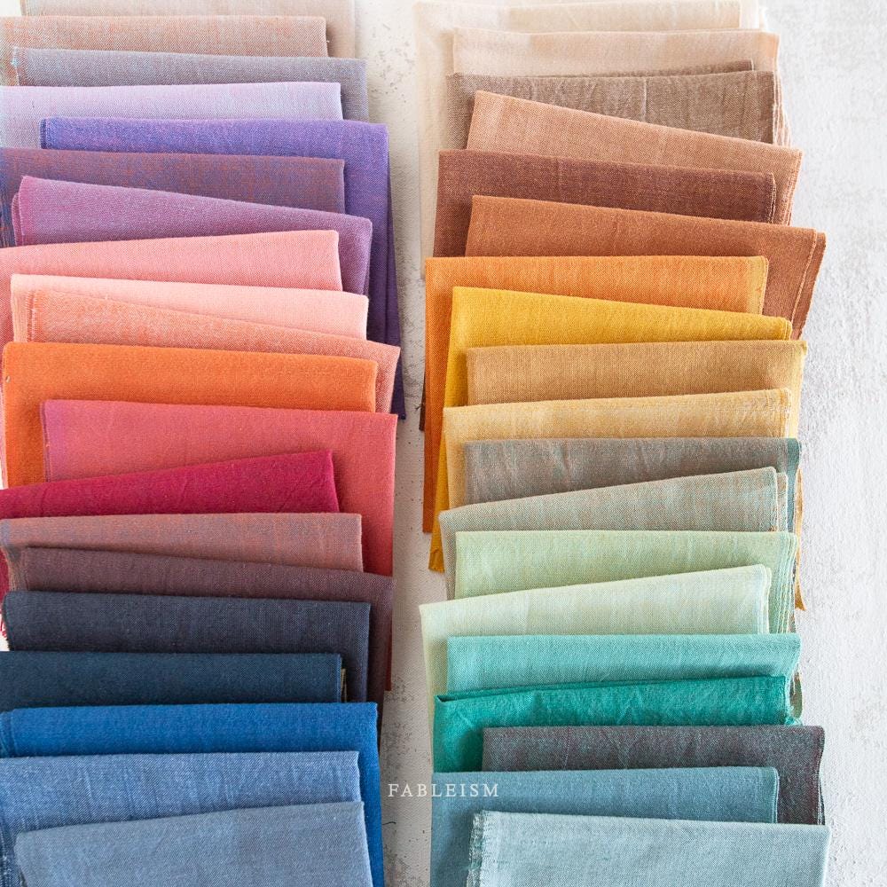 Watercolor Wovens Landscape Fat Quarter Bundle | Fableism cotton bundle for quilting and sewing with 20 pieces, earthy colors