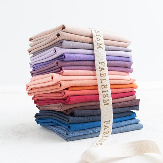 Watercolor Wovens Skyscape Fat Quarter Bundle | Fableism cotton bundle for quilting and sewing with 20 pieces, earthy colors
