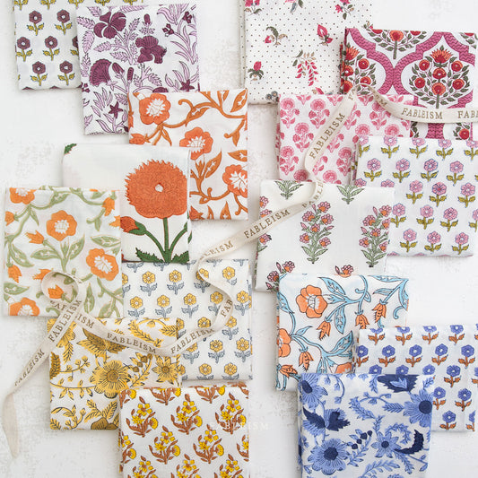 Cottage Indian Block Prints Fat Quarter Bundle