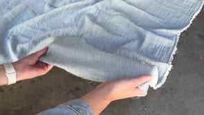 Organic Cotton Double Gauze Chambray Stripes