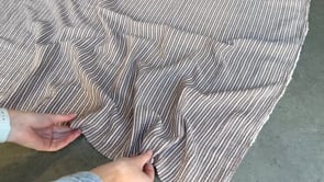 Organic Cotton Double Gauze Vintage Cocoa Stripes