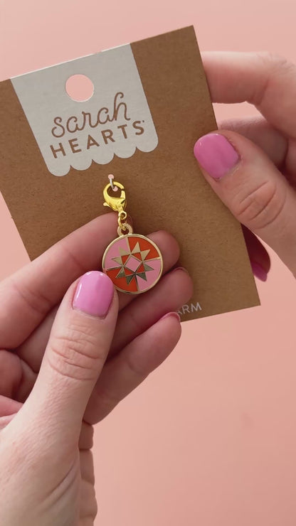 Quilt Star Zipper Charm