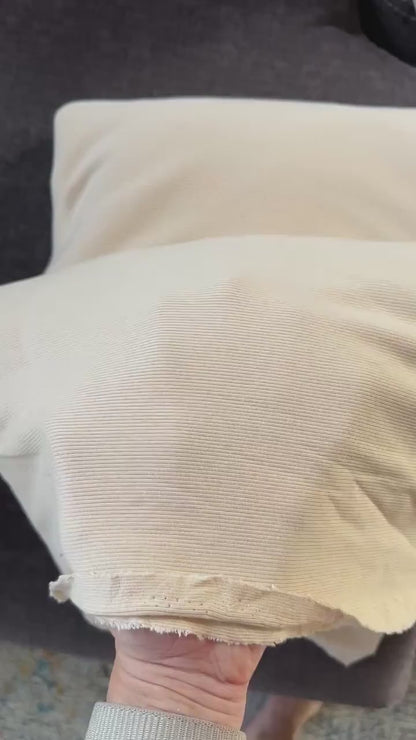 Oatmeal color organic cotton 2x1 rib knit sold by the half yard